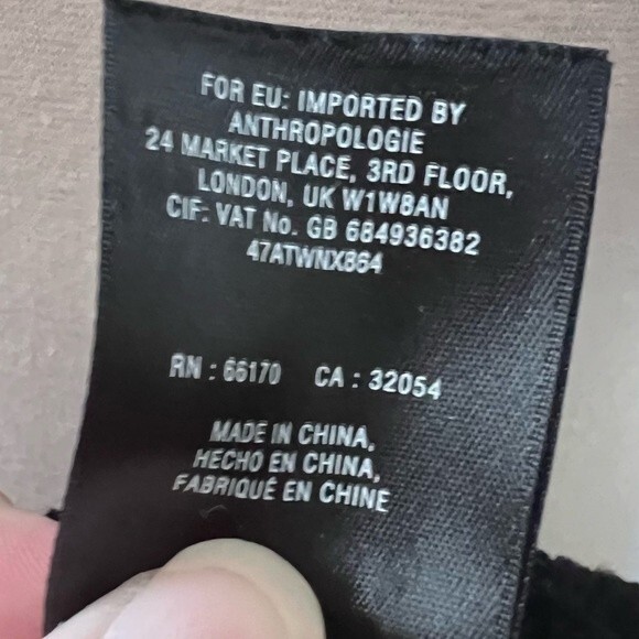 Anthro MOTH Soft Jacquard Dot Striped Black Cream Knit Flare Skater Skirt Small - Picture 6 of 8